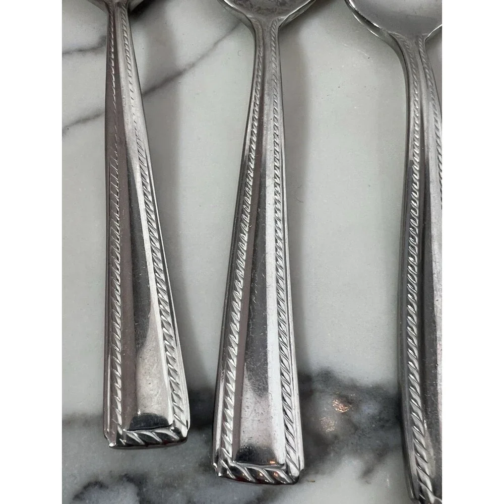 5 Spoons Oneida Stainless Flatware IVY FLOURISH 18/10 Silverware